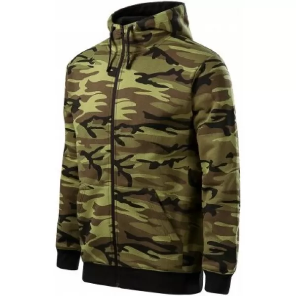  Moški pulover MALFINI CAMO ZIPPER C19 KAMUFLAŽNO ZELENA 