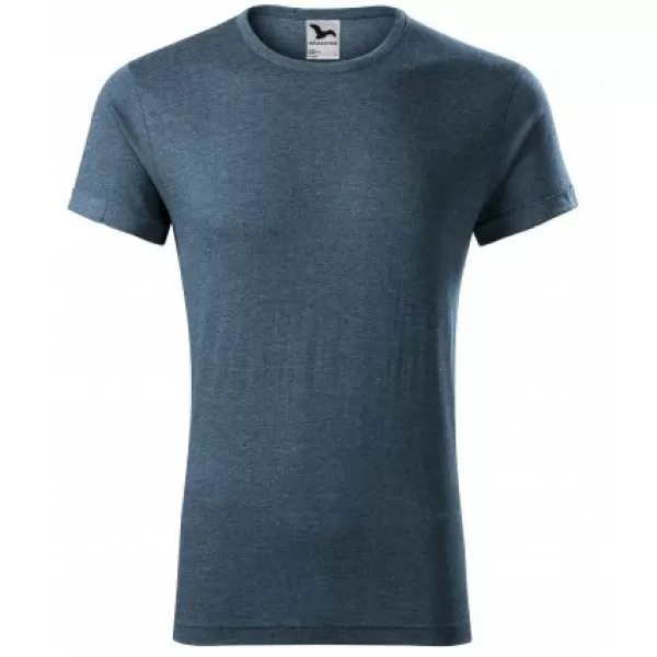  Moška majica s kratkimi rokavi MALFINI FUSION 163 TEMNI DENIM POUDARKI 