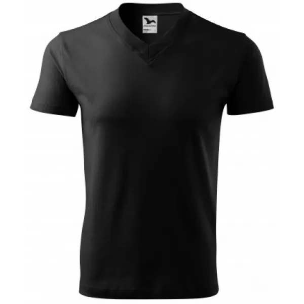  Moška majica s kratkimi rokavi MALFINI V-NECK 102 ČRNA 