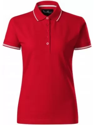 Ženska majica s kratkimi rokavi z ovratnikom MALFINI PREMIUM PERFECTION PLAIN 253 RDEČA FORMULA