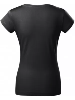Ženska majica s kratkimi rokavi MALFINI FIT V-NECK 162 EBENOVINASTO SIVA