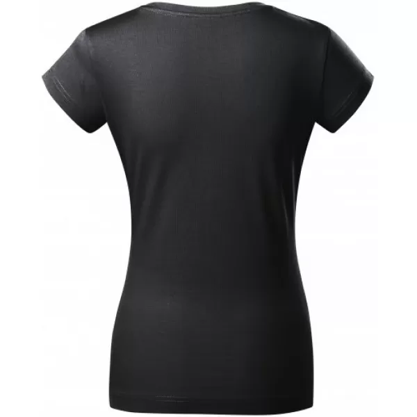  Ženska majica s kratkimi rokavi MALFINI FIT V-NECK 162 EBENOVINASTO SIVA 