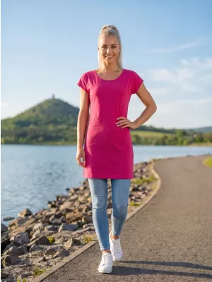 Ženska dolga majica s kratkimi rokavi MALFINI LOVE 123 MAGENTA