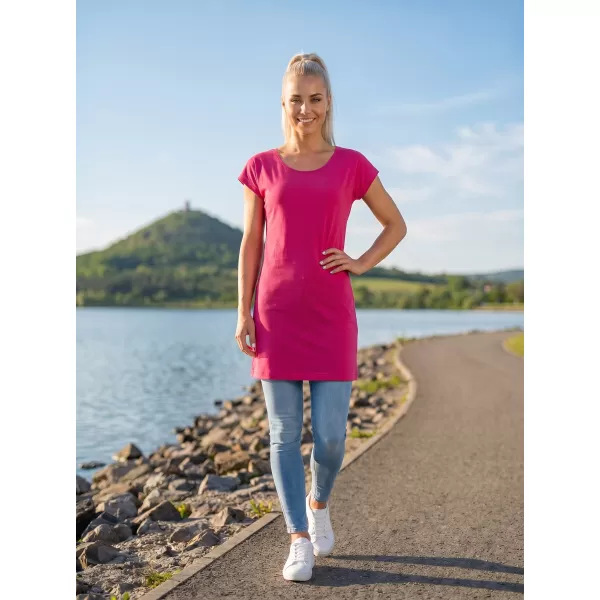  Ženska dolga majica s kratkimi rokavi MALFINI LOVE 123 MAGENTA 