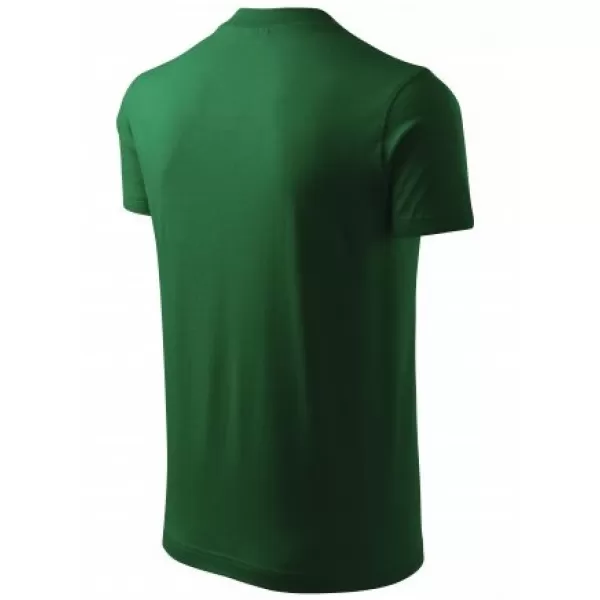  Moška majica s kratkimi rokavi MALFINI V-NECK 102 STEKLENICA ZELENA 