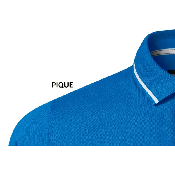  Ženska majica s kratkimi rokavi z ovratnikom MALFINI PREMIUM PERFECTION PLAIN 253 DIHALKA MODRA 
