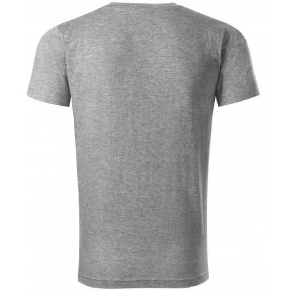  Moška majica s kratkimi rokavi MALFINI HEAVY V-NECK 111 TEMNO SIVI POUDARKI 