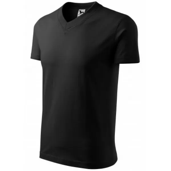  Moška majica s kratkimi rokavi MALFINI V-NECK 102 ČRNA 