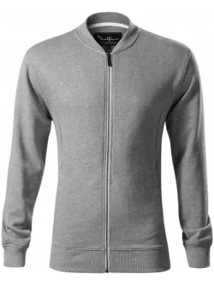 Moški pulover MALFINI PREMIUM BOMBER 453 TEMNO SIVI POUDARKI