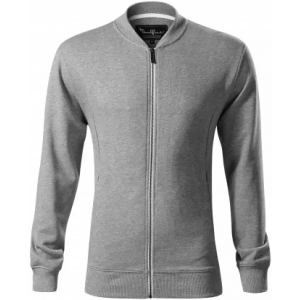  Moški pulover MALFINI PREMIUM BOMBER 453 TEMNO SIVI POUDARKI 