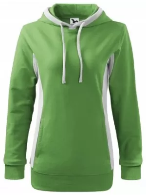 Ženski pulover MALFINI KANGAROO 408 TRAVNATO ZELENA