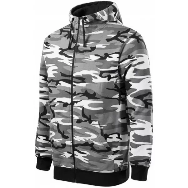  Moški pulover MALFINI CAMO ZIPPER C19 KAMUFLAŽNO SIVA 