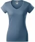 Ženska majica s kratkimi rokavi MALFINI FIT V-NECK 162 DENIM