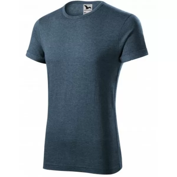  Moška majica s kratkimi rokavi MALFINI FUSION 163 TEMNI DENIM POUDARKI 
