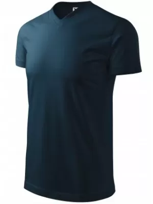 Moška majica s kratkimi rokavi MALFINI HEAVY V-NECK 111 MORNARSKO MODRA
