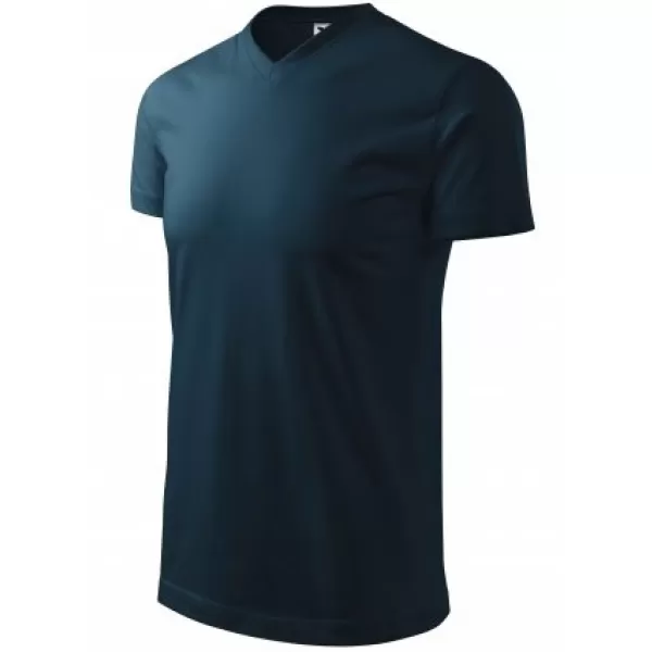  Moška majica s kratkimi rokavi MALFINI HEAVY V-NECK 111 MORNARSKO MODRA 