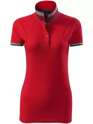 Ženska majica s kratkimi rokavi z ovratnikom MALFINI PREMIUM COLLAR UP 257 RDEČA FORMULA