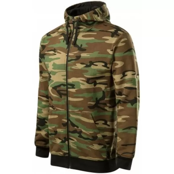  Moški pulover MALFINI CAMO ZIPPER C19 KAMUFLAŽNO RJAVA 