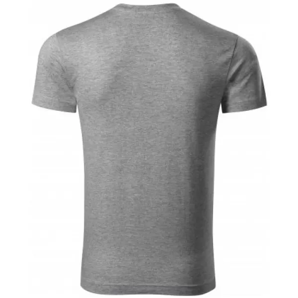  Moška majica s kratkimi rokavi MALFINI SLIM FIT V-NECK 146 TEMNO SIVI POUDARKI 