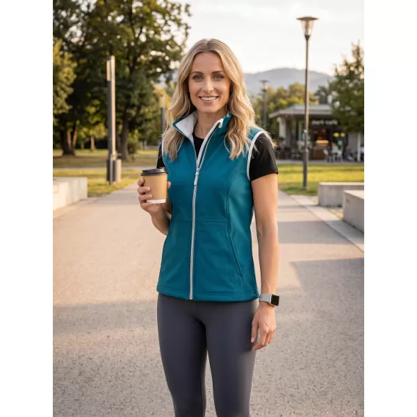  Ženski softshell telovnik MALFINI VISION 516 TEMNO TURKIZNA 