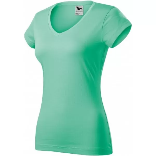  Ženska majica s kratkimi rokavi MALFINI FIT V-NECK 162 KOVNICA 
