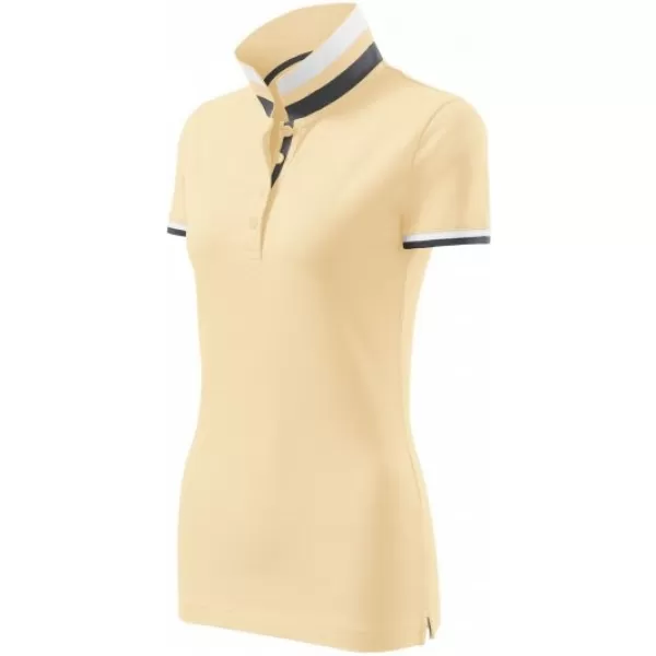  Ženska majica s kratkimi rokavi z ovratnikom MALFINI PREMIUM COLLAR UP 257 BURBONSKA VANILIJA 