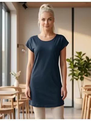 Ženska dolga majica s kratkimi rokavi MALFINI LOVE 123 MORNARSKO MODRA