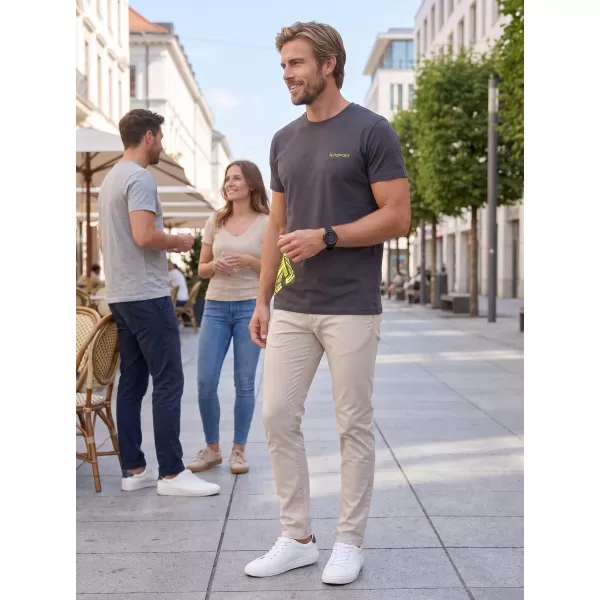  Moška majica s kratkimi rokavi ALTISPORT ALM013129 EBENOVINASTO SIVA 