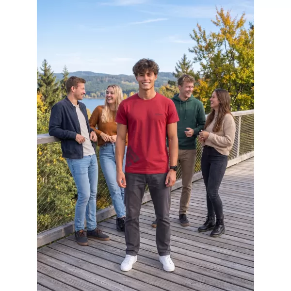  Moška majica s kratkimi rokavi ALTISPORT ALM013129 MARLBORO RDEČE 