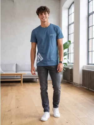 Moška majica s kratkimi rokavi ALTISPORT ALM013129 DENIM