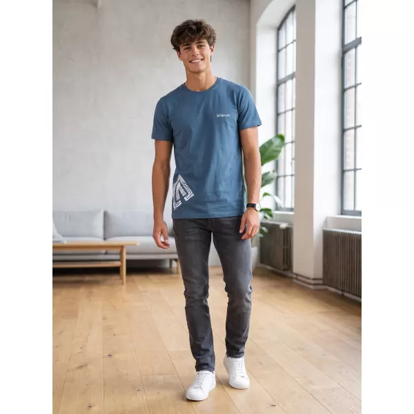  Moška majica s kratkimi rokavi ALTISPORT ALM013129 DENIM 