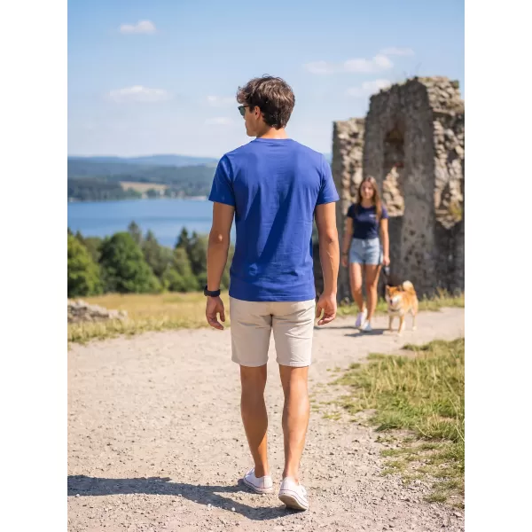  Moška majica s kratkimi rokavi ALTISPORT ALM013129 KRALJEVSKO MODRA 