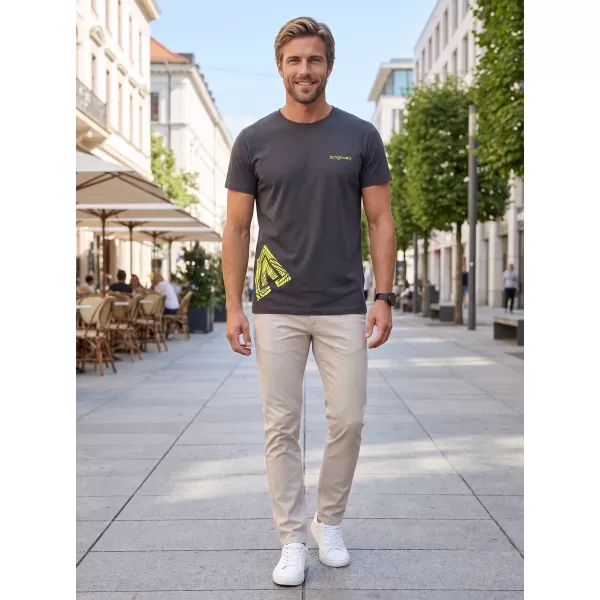  Moška majica s kratkimi rokavi ALTISPORT ALM013129 EBENOVINASTO SIVA 
