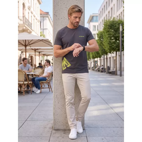  Moška majica s kratkimi rokavi ALTISPORT ALM013129 EBENOVINASTO SIVA 