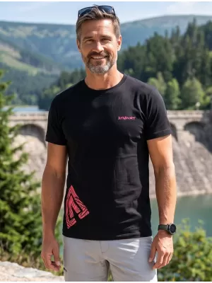 Moška majica s kratkimi rokavi ALTISPORT ALM013129 ČRNA IN RDEČA