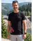 Moška majica s kratkimi rokavi ALTISPORT ALM013129 ČRNA IN RDEČA