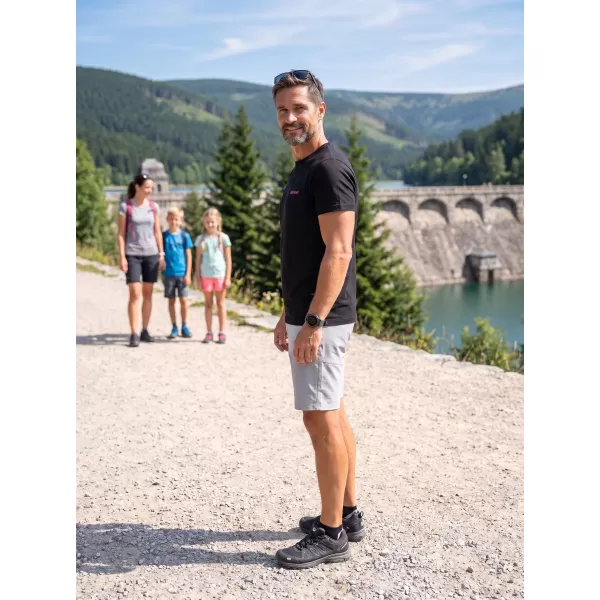  Moška majica s kratkimi rokavi ALTISPORT ALM013129 ČRNA IN RDEČA 