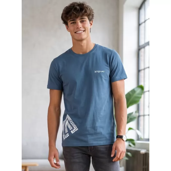  Moška majica s kratkimi rokavi ALTISPORT ALM013129 DENIM 