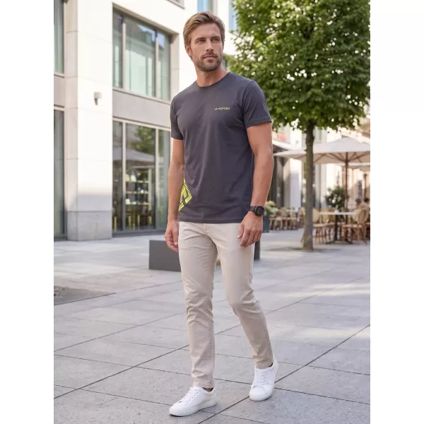  Moška majica s kratkimi rokavi ALTISPORT ALM013129 EBENOVINASTO SIVA 