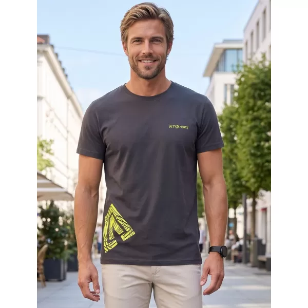  Moška majica s kratkimi rokavi ALTISPORT ALM013129 EBENOVINASTO SIVA 