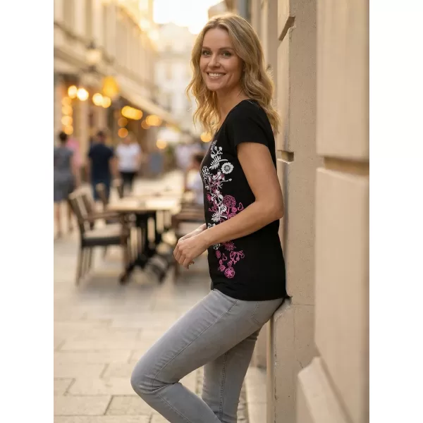  Dámské triko ALTISPORT CARRYOVER ALW029122 ČERNORŮŽOVÁ 