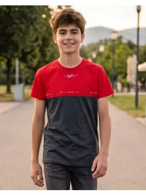 Fantovska majica SAM 73 BARRY BT 542 ČRN