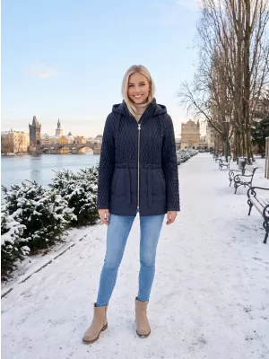 Ženska zimska jakna KIXMI KAITLYN TEMNO MODRA