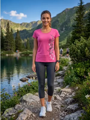Dámské triko ALTISPORT CARRYOVER ALW029122 PURPUROVÁ