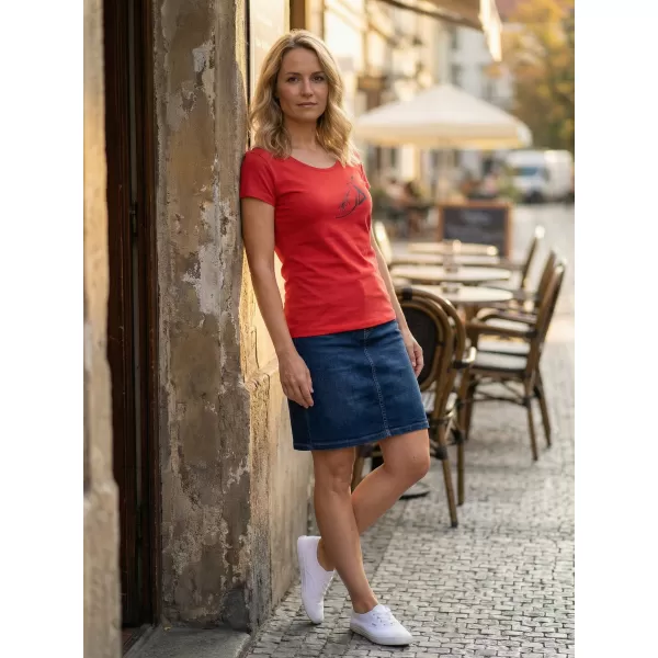  Ženska majica s kratkimi rokavi ALTISPORT ALW030F61 RDEČA 