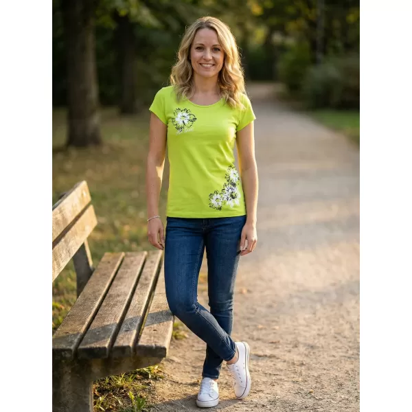  Dámské triko ALTISPORT CARRYOVER ALW016122 LIMETKOVÁ 