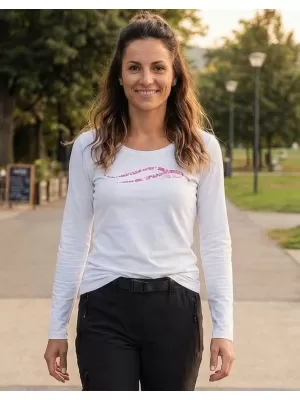 Dámské triko s dlouhým rukávem ALTISPORT CARRYOVER ALW001169 BÍLORŮŽOVÁ