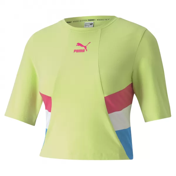  Ženski top PUMA TFS RETRO CROP TOP OSTRO ZELENA 