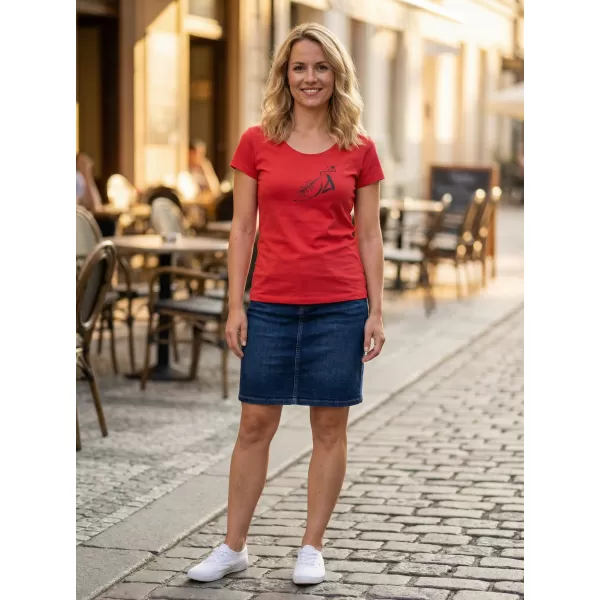  Ženska majica s kratkimi rokavi ALTISPORT ALW030F61 RDEČA 