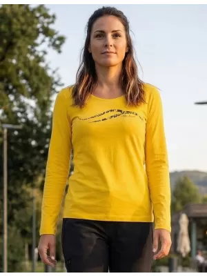 Dámské triko s dlouhým rukávem ALTISPORT CARRYOVER ALW001169 ŽLUTÁ